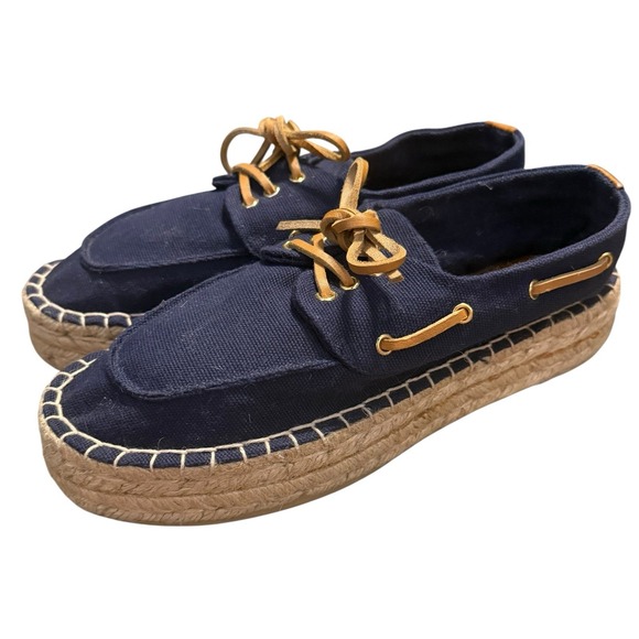 Tory Burch Women's Blanton Boat Shoes Navy Size‎ 6.5** Nautical Coastal Chic - Picture 2 of 12